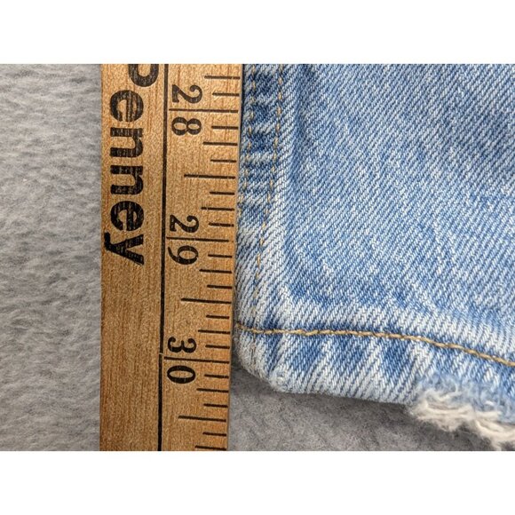 Abercrombie Fitch Jeans Womens SZ 10 High Rise '90s Straight Distressed Whiskers - Picture 10 of 16